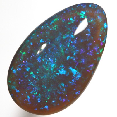SOLID BLACK CRYSTAL OPAL Bright Floral Harlequin pattern SEE VIDEO